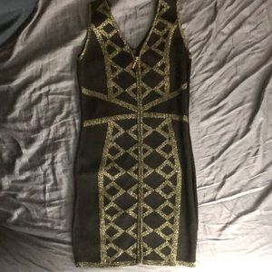 Black and gold cocktail dress :)